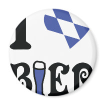 I love bier icon refrigerator magnets