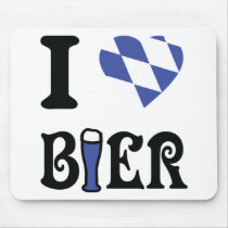 I love bier icon mouse pad
