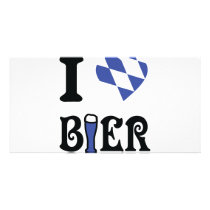 I love bier icon photo greeting card