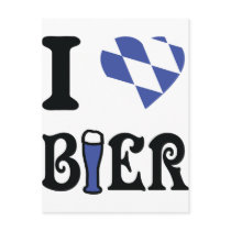I love bier icon postcard