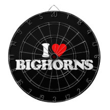 I LOVE BIGHORNS DART BOARD