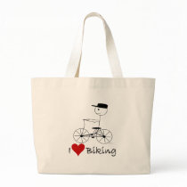 I Love Biking Gifts and Apparel Bag