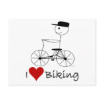 I Love Biking Gifts and Apparel postcards
