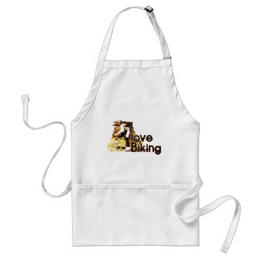 I Love Biking Wipe Out Apron