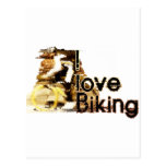 I Love Biking Wipe Out Postcards