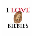 I Love Bilbies t-shirts