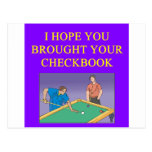 i love billiards player post card