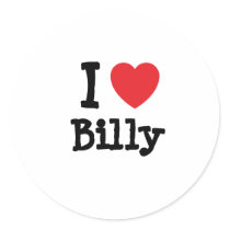I love Billy heart custom personalised