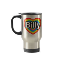 I love Billy. I love you Billy. Heart Mug