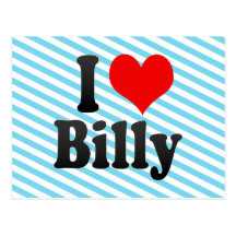 I love Billy Postcards