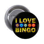 I LOVE BINGO PINBACK BUTTON