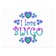 I Love BINGO Postcard