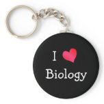 I Love Biology keychains