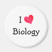 I Love Biology Refrigerator Magnets