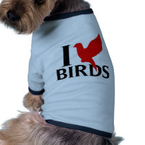 I Love Birds Dog Tee