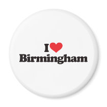 I Love Birmingham Refrigerator Magnet