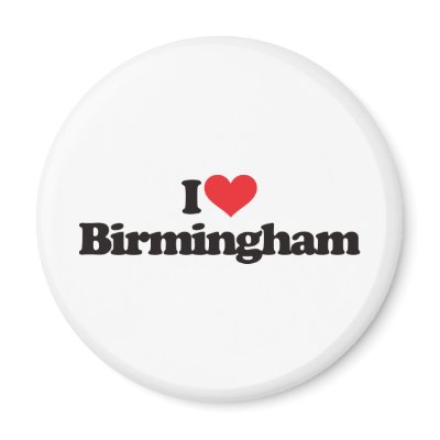 I Love Birmingham Refrigerator Magnets