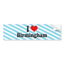 I Love Birmingham, United Kingdom Bumper Sticker