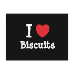 I love Biscuits heart T-Shirt postcards