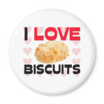 I Love Biscuits magnets