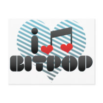 I Love Bitpop Postcard