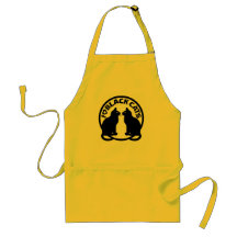 I LOVE BLACK CATS APRONS