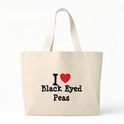 I love Black Eyed Peas heart T-Shirt Canvas Bags by funnycustomtshirts