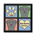 I Love Black Russian Terriers Fridge Magnet