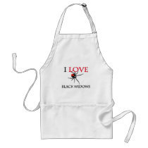 I Love Black Widows Aprons