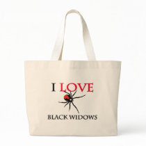 I Love Black Widows Tote Bag