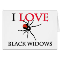 I Love Black Widows cards