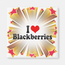 I Love Blackberries Fridge Magnet