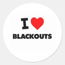 I Love Blackouts Stickers