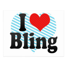 I Love Bling Postcards