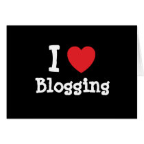 I love Blogging heart custom personalised