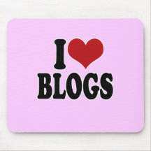 I Love blogs Mouse Pads
