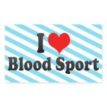 I love Blood Sport Rectangular Stickers