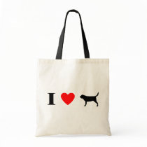 I Love Bloodhounds Canvas Bags