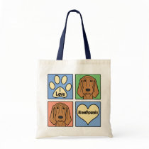 I Love Bloodhounds Bag