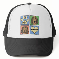 I Love Bloodhounds Hats