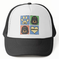 I Love Bloodhounds Hats