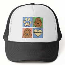 I Love Bloodhounds Hats