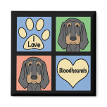 I Love Bloodhounds Magnets