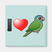 I Love Blue-crowned Conures Refrigerator Magnet