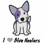 I Love Blue Heelers embroidered shirts