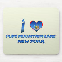 I love Blue Mountain Lake, New York Mousepads