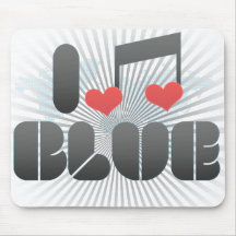 I Love Blue Mousepad