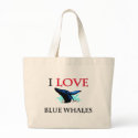 I Love Blue Whales bags