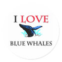 I Love Blue Whales stickers