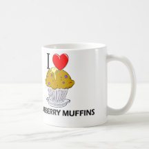 I Love Blueberry Muffins Coffee Mug